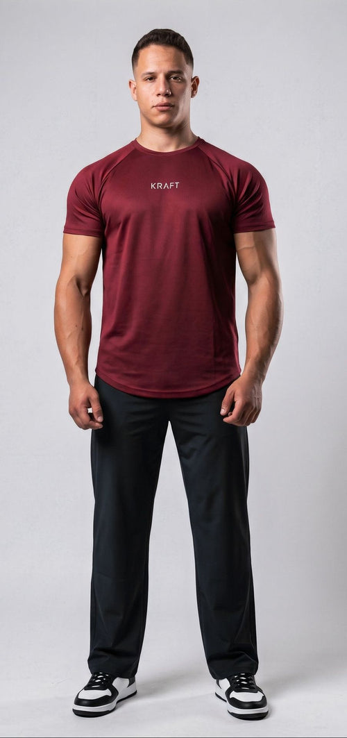 The KRAFT Aero Mesh Tee - Maroon