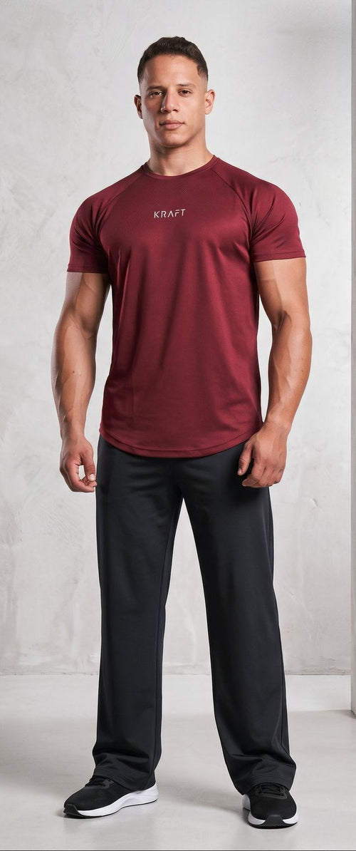 The KRAFT Aero Mesh Tee - Maroon