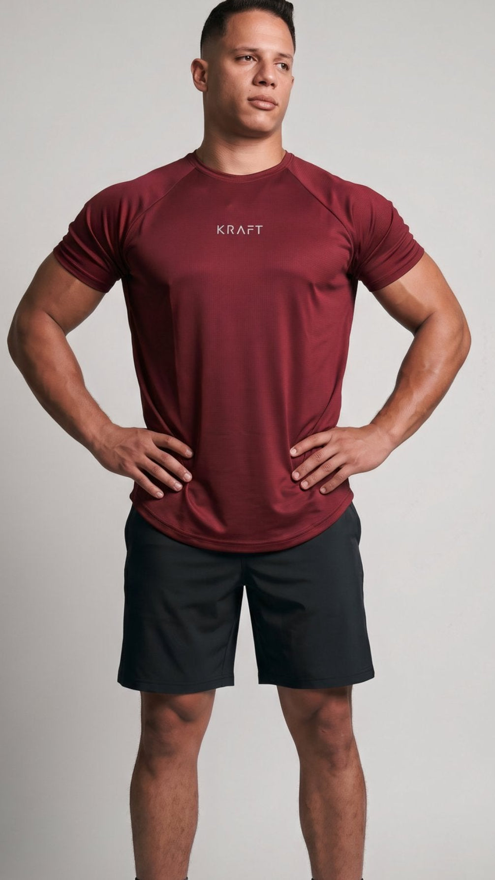 The KRAFT Aero Mesh Tee - Maroon