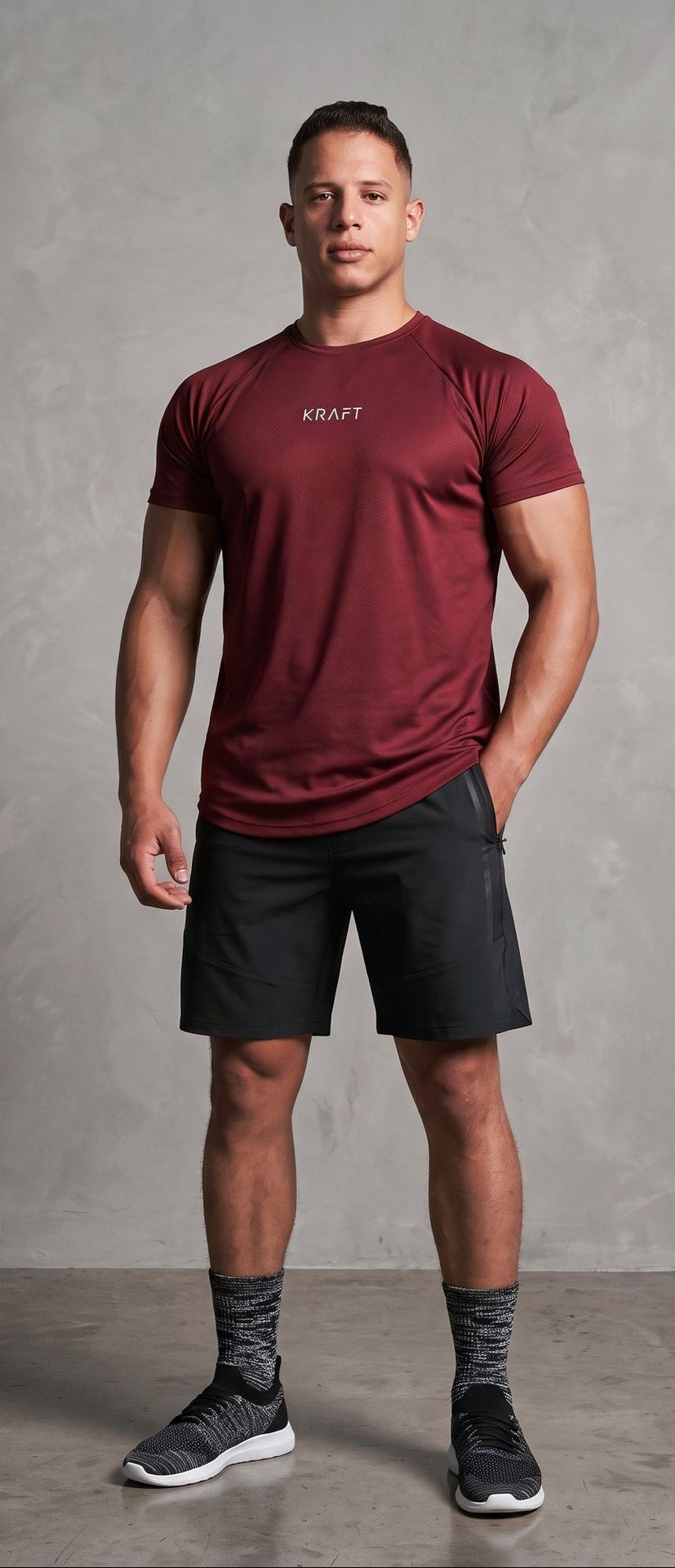 The KRAFT Aero Mesh Tee - Maroon