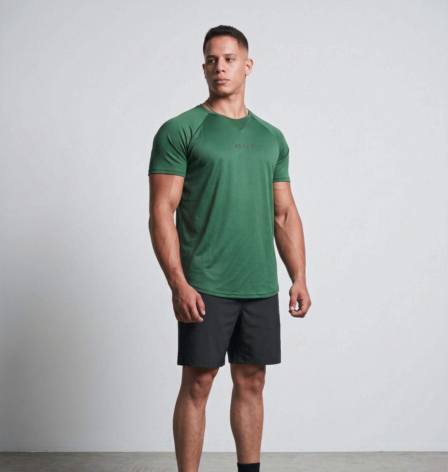 The KRAFT Aero Mesh Tee - Forest Green