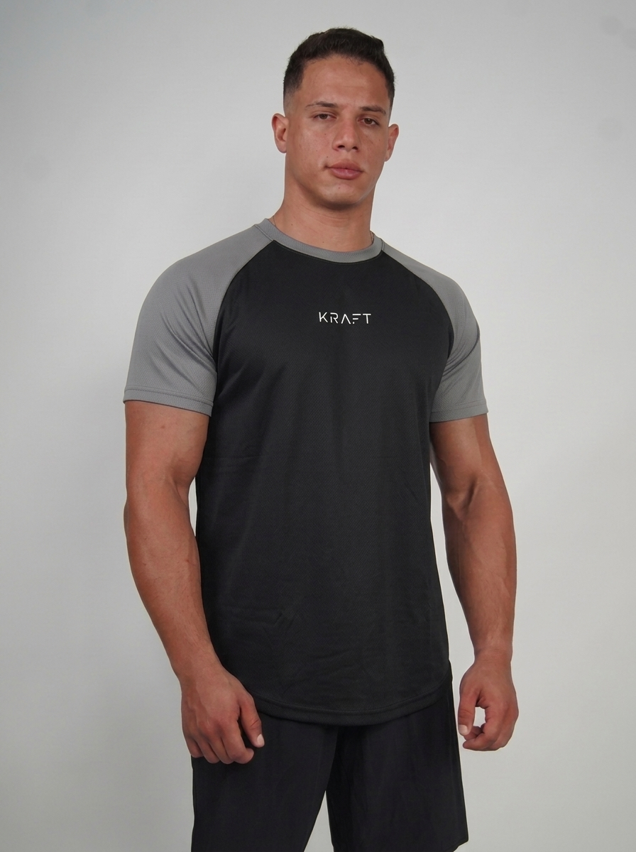 KRAFT Dual Tone Tee - Black x Grey