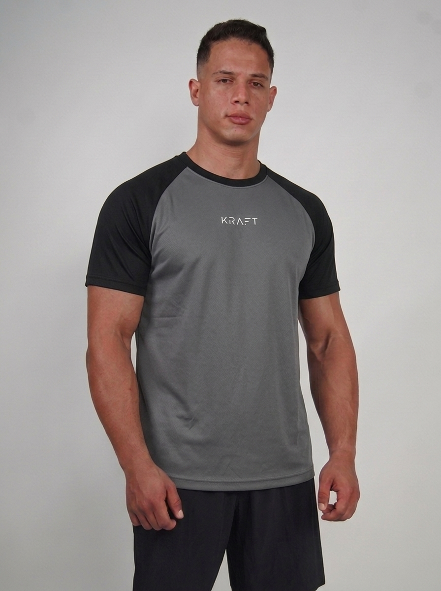 KRAFT Dual Tone Tee - Grey x Black